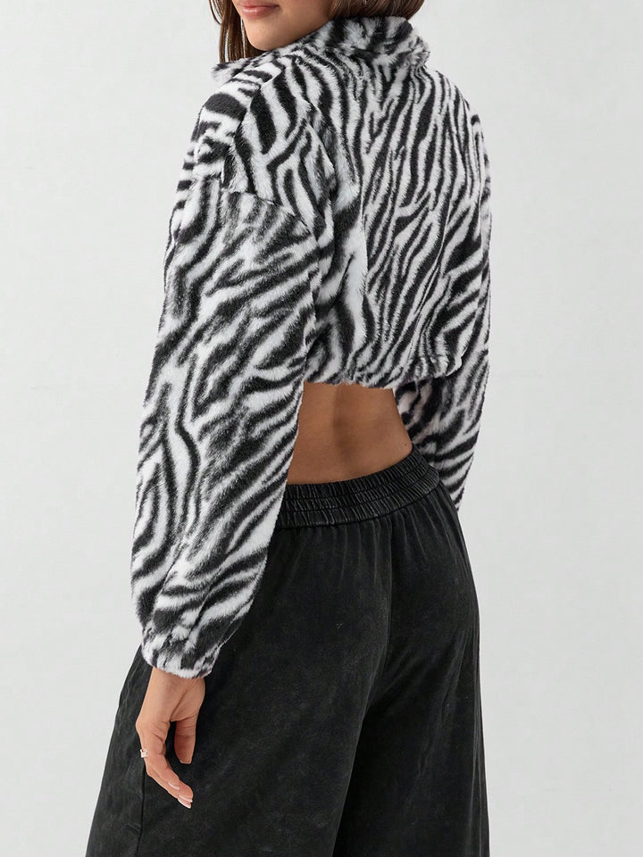 Black Full Sleeve Printed Jacket