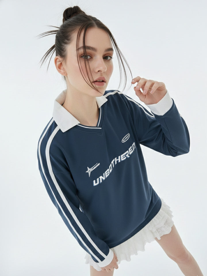 Teal Casual  Crew-Neck T-Shirt Featuring Bold Front Graphics