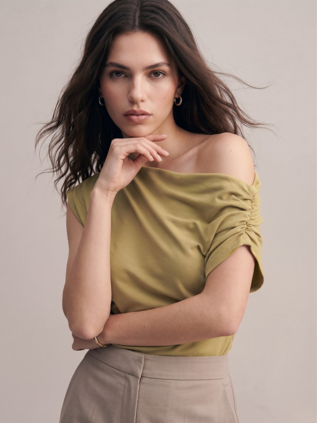 Yellow One Shoulder Top