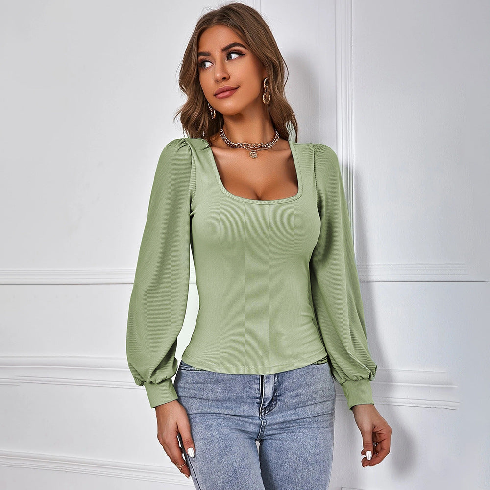 Green Full Sleeved Knit Top