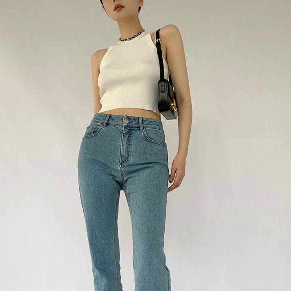 White Crop Tank Top