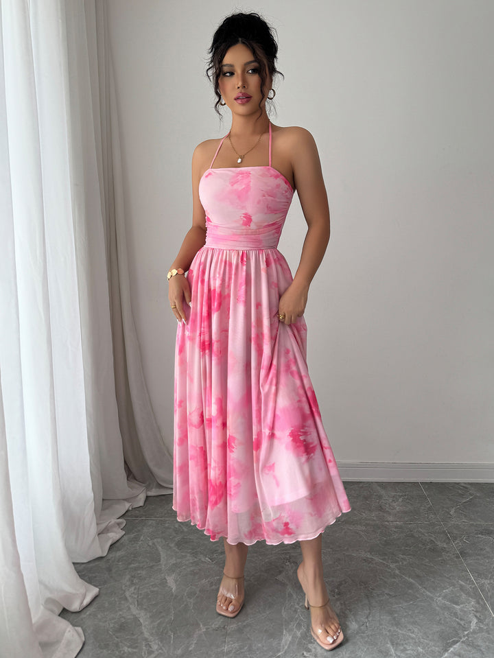 Pink Shoulder Strap Dress