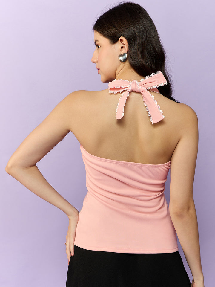 Pink Tank Top with Bow