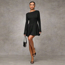 Black Full Sleeve Round Neck Dress