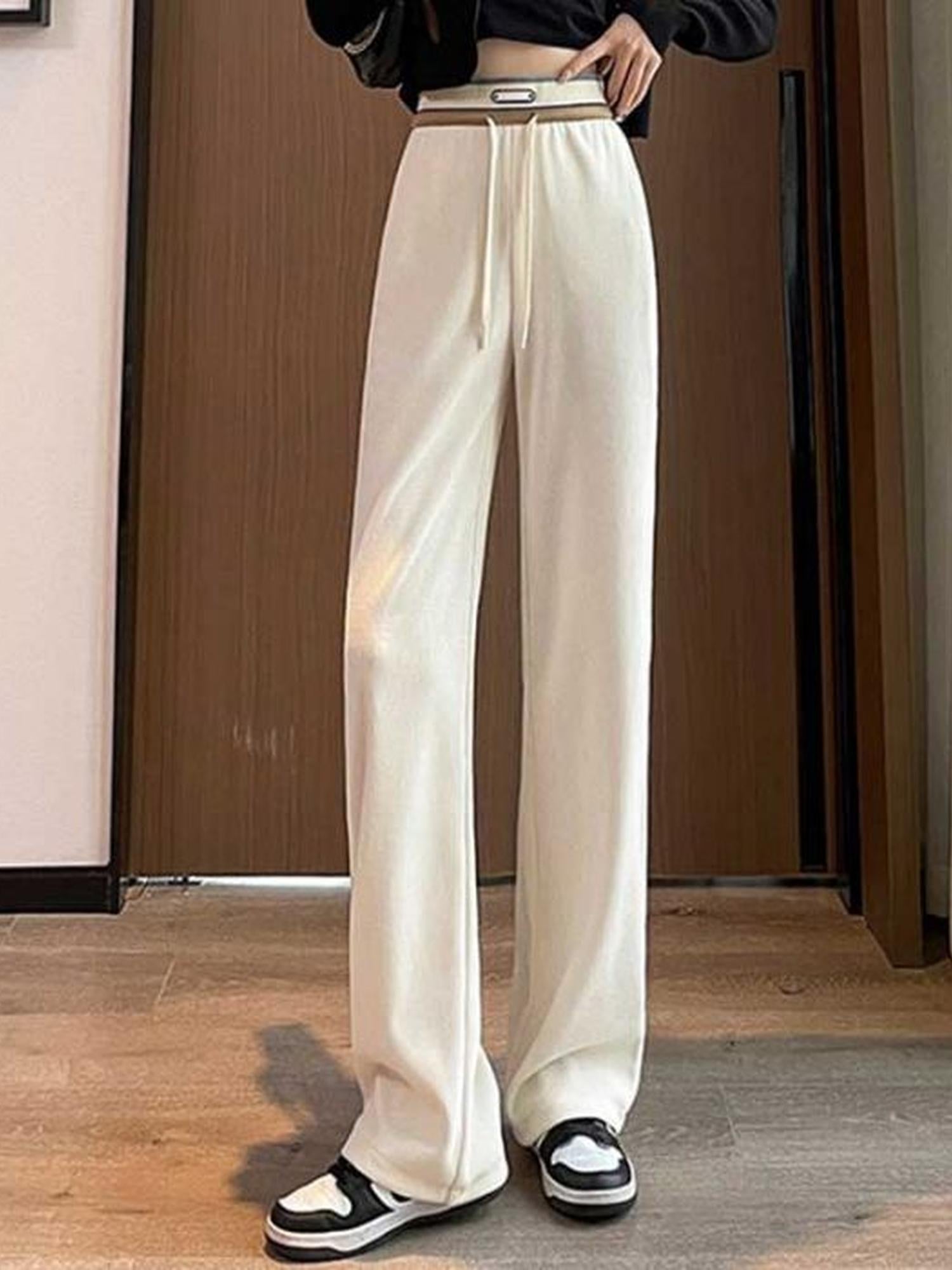 Off White Wide Leg Comfort Trousers