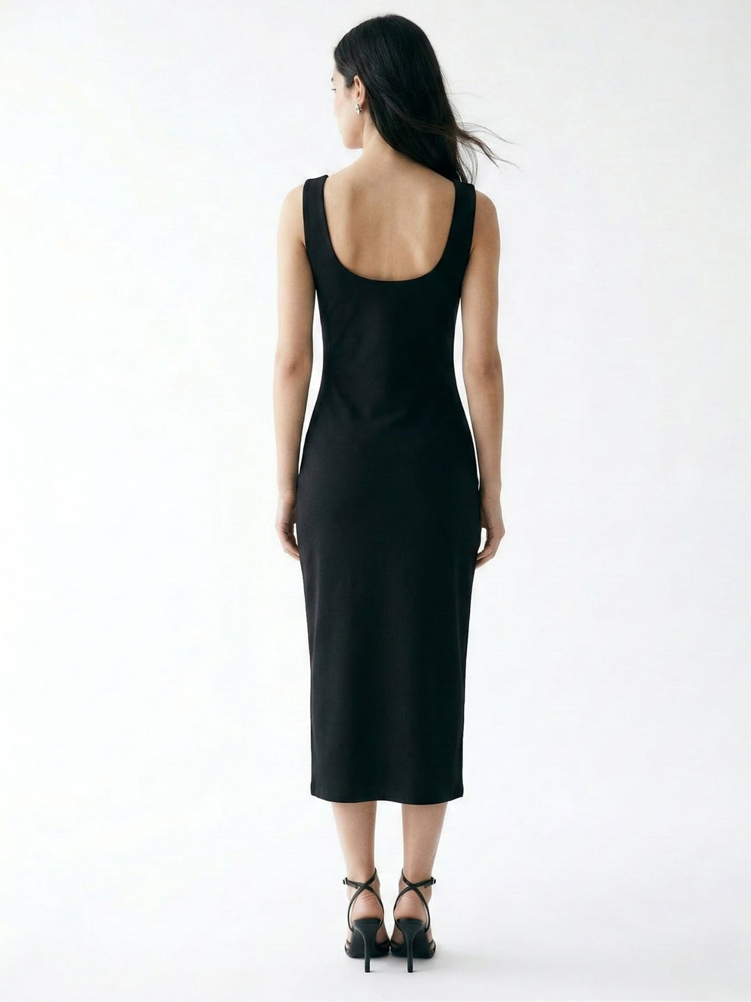 Black Sweetheart Neckline All Over Floral Detail Dress