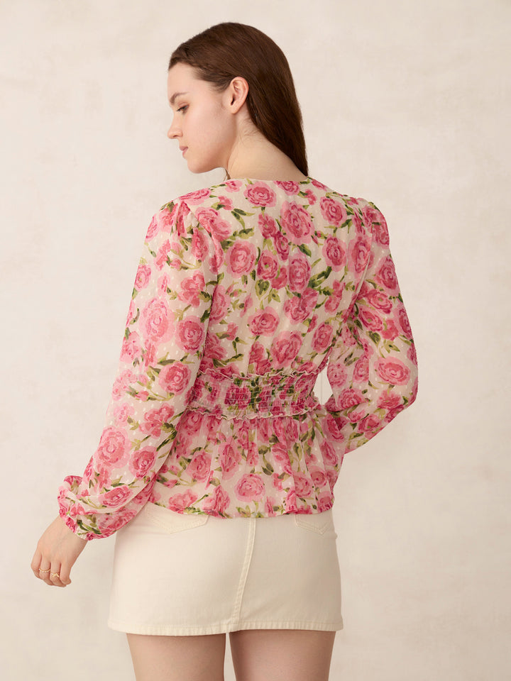 Multi Printed Peplum Top