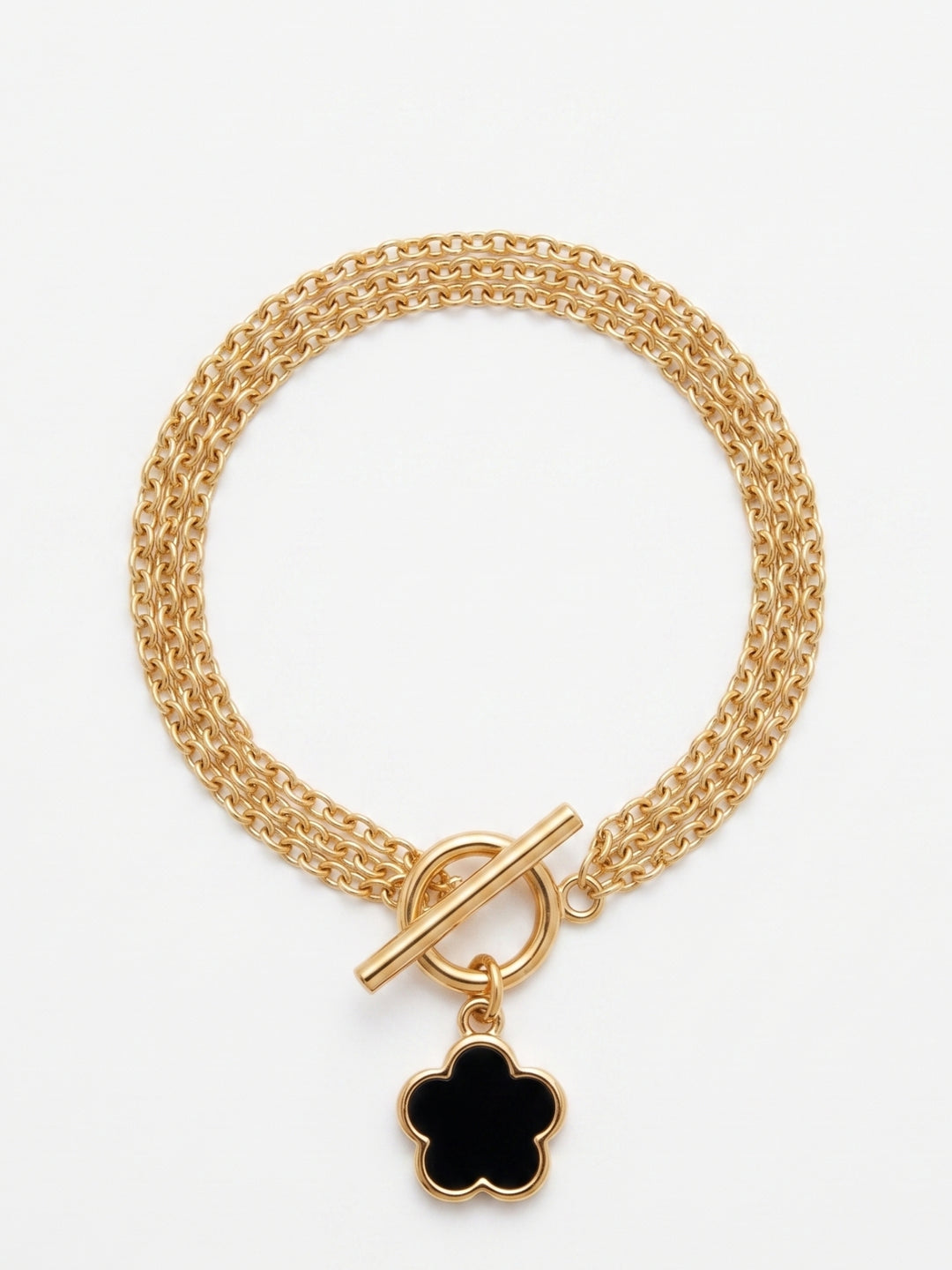 Gold Floral Chain Bracelets