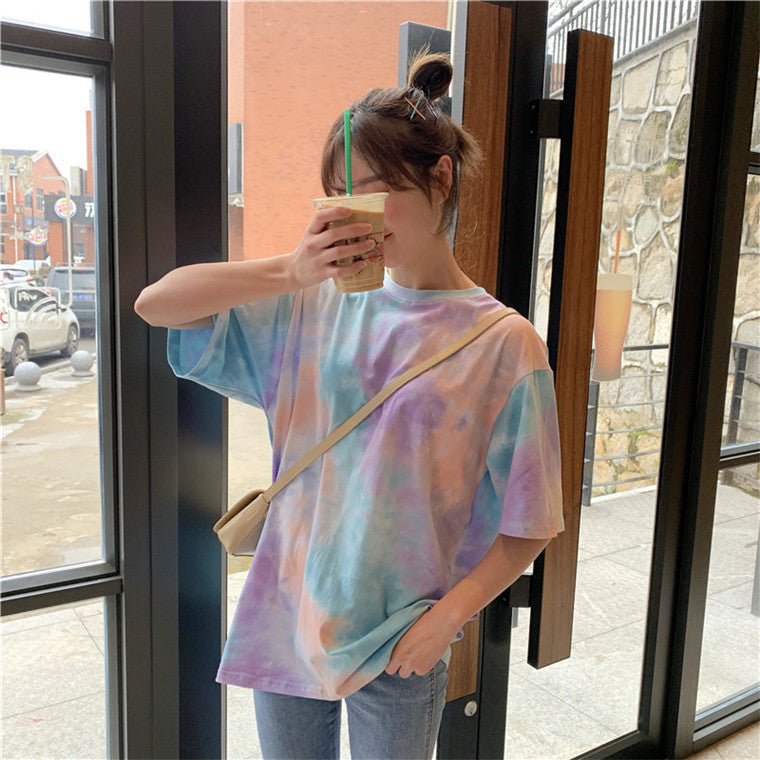 Pink Tie And Dye Oversized T-Shirt