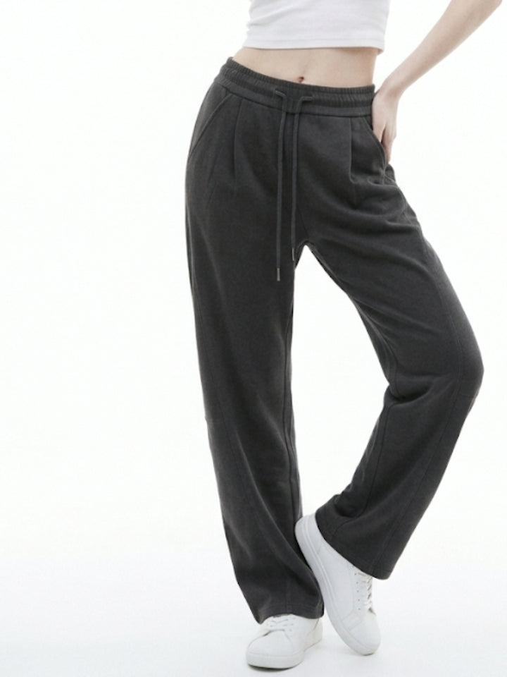 Charcoal High Waist  Wide Leg Pant