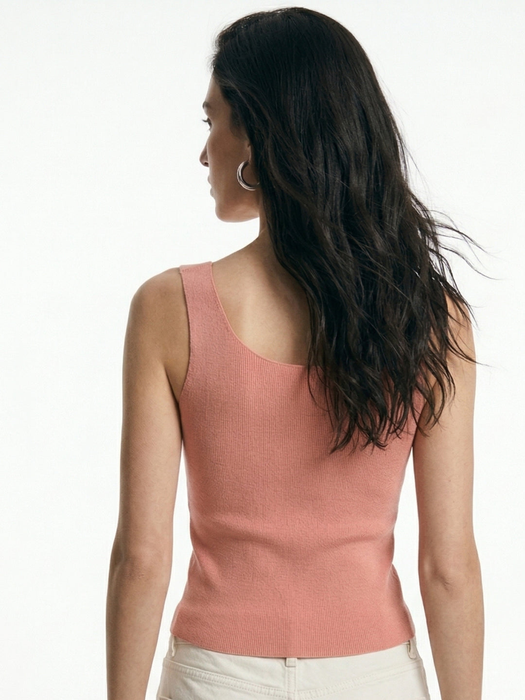 Pink Sleeveless Basic Tank Top