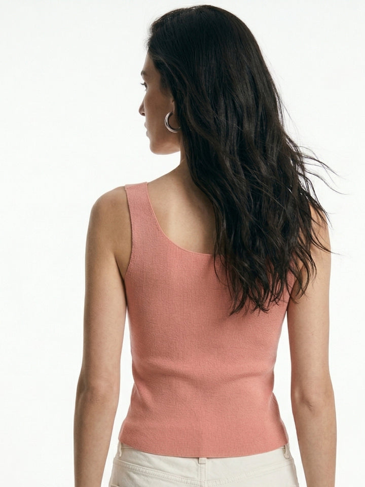 Pink Sleeveless Basic Tank Top