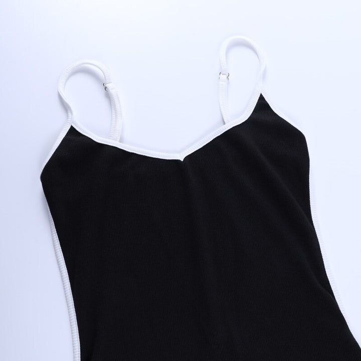 Black Spaghetti Strapped Mini Dress