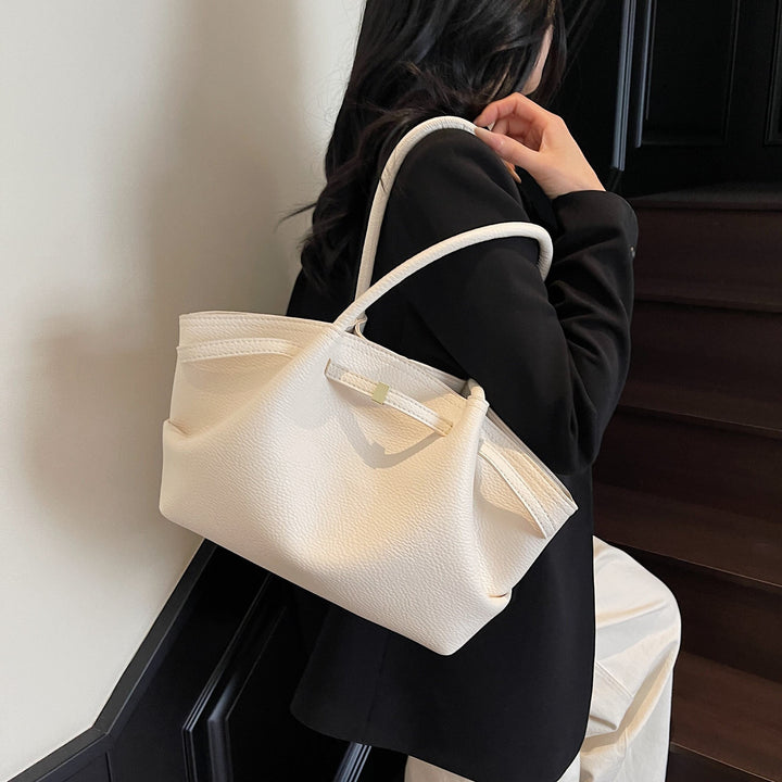 White Curveline Shoulder Bag