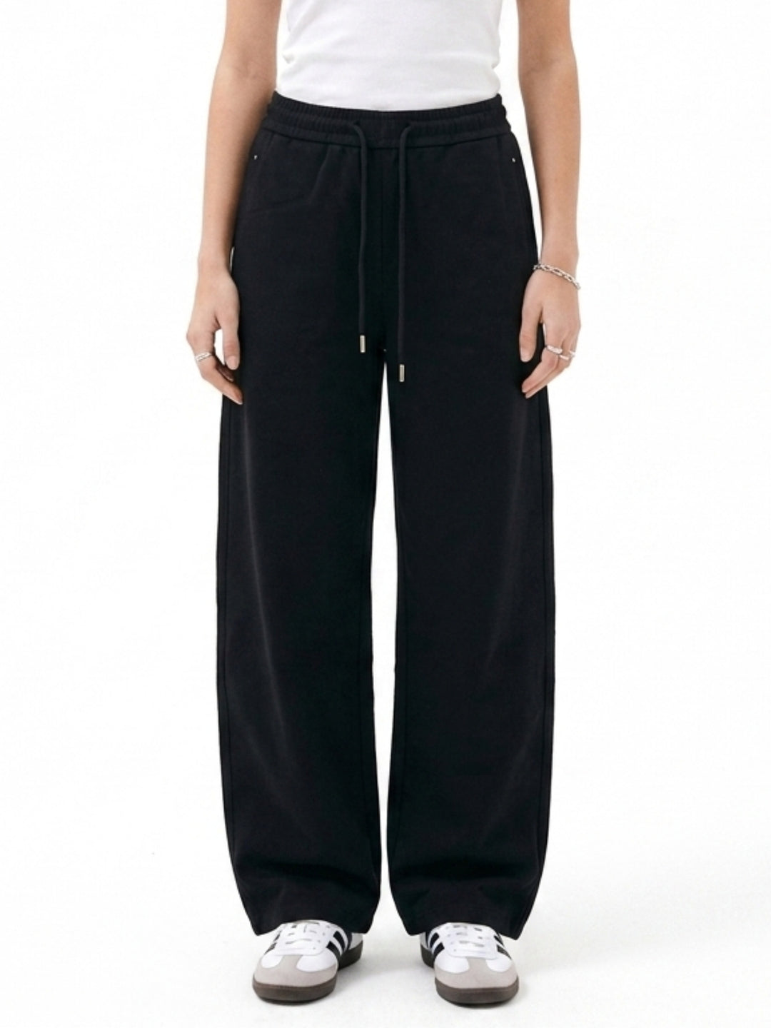 Black Pocket Detail Wide Leg Pant