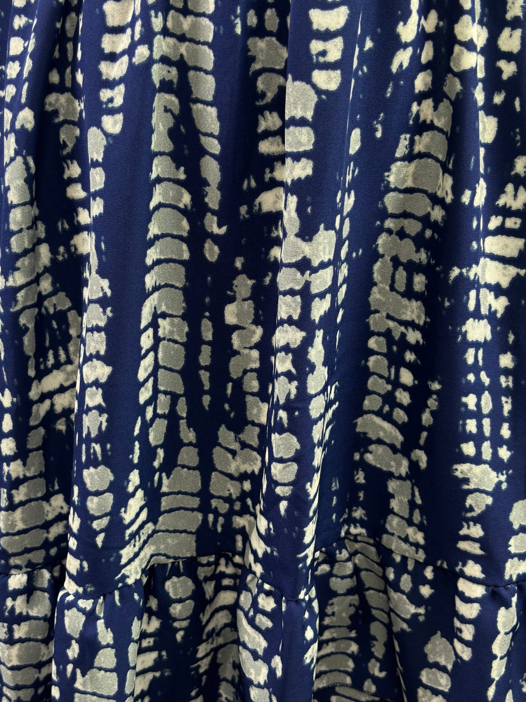 Blue Full Sleeves Abstract Printed Dress
