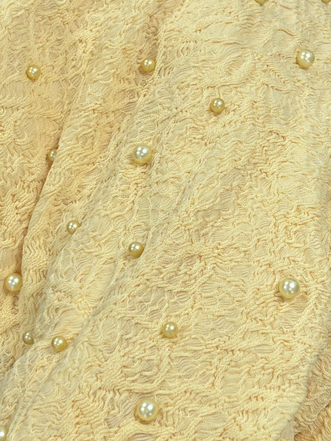 Yellow Cowl Neck Studded Dress