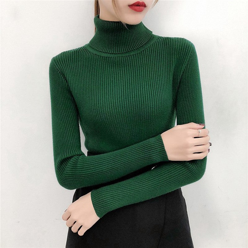 Bottle Green High Neck Top