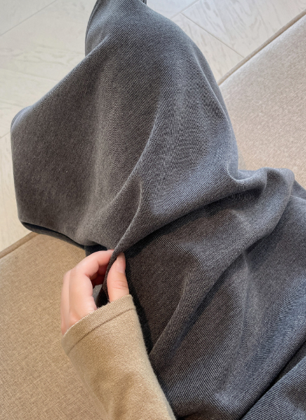 Grey Elasticated A-Line Skirt