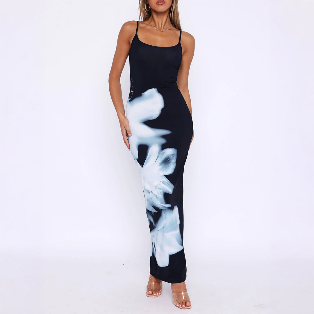 Black Large Florla Printed Dress
