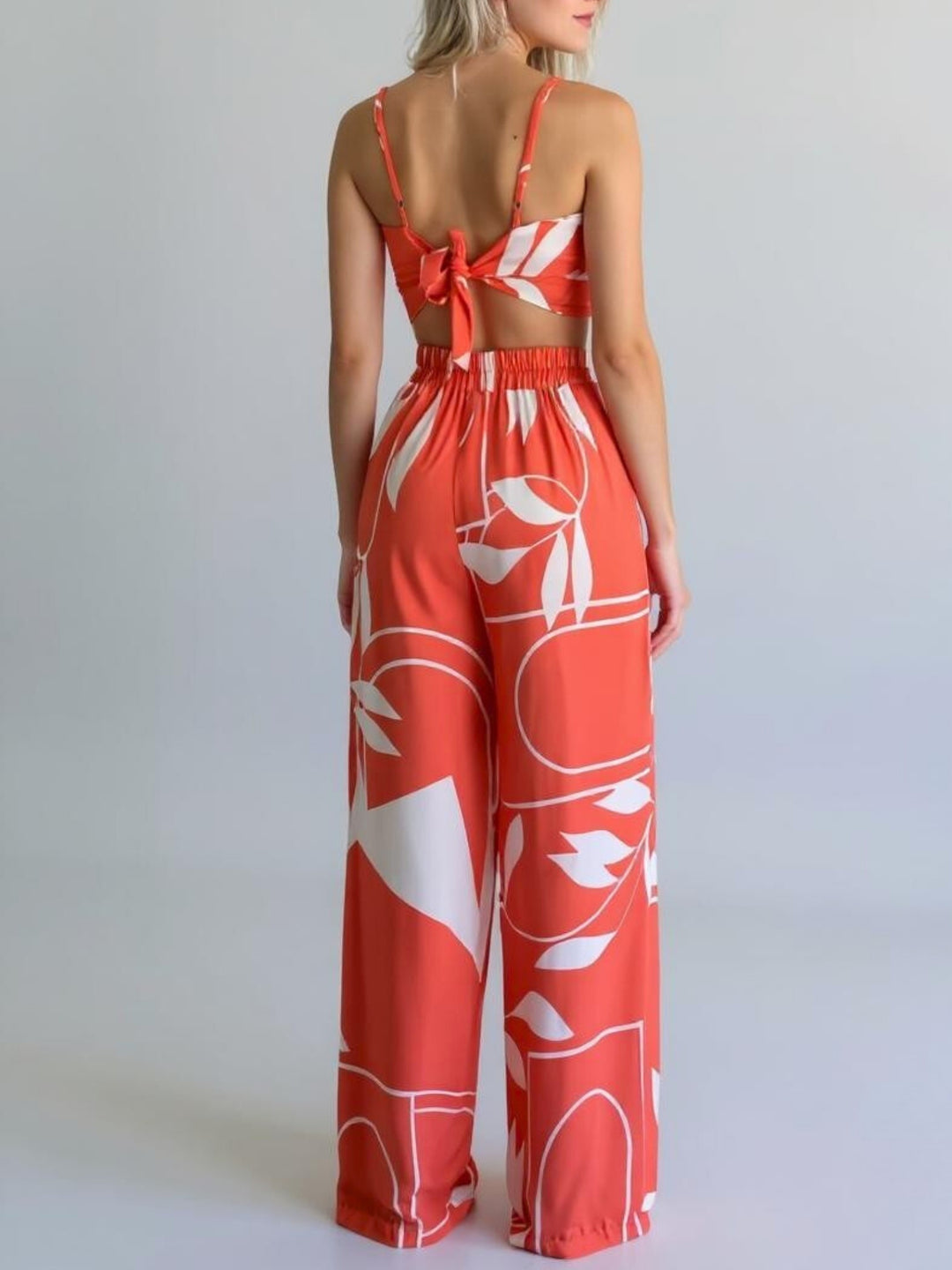 Orange Geometric Patterned Co-Ord Set