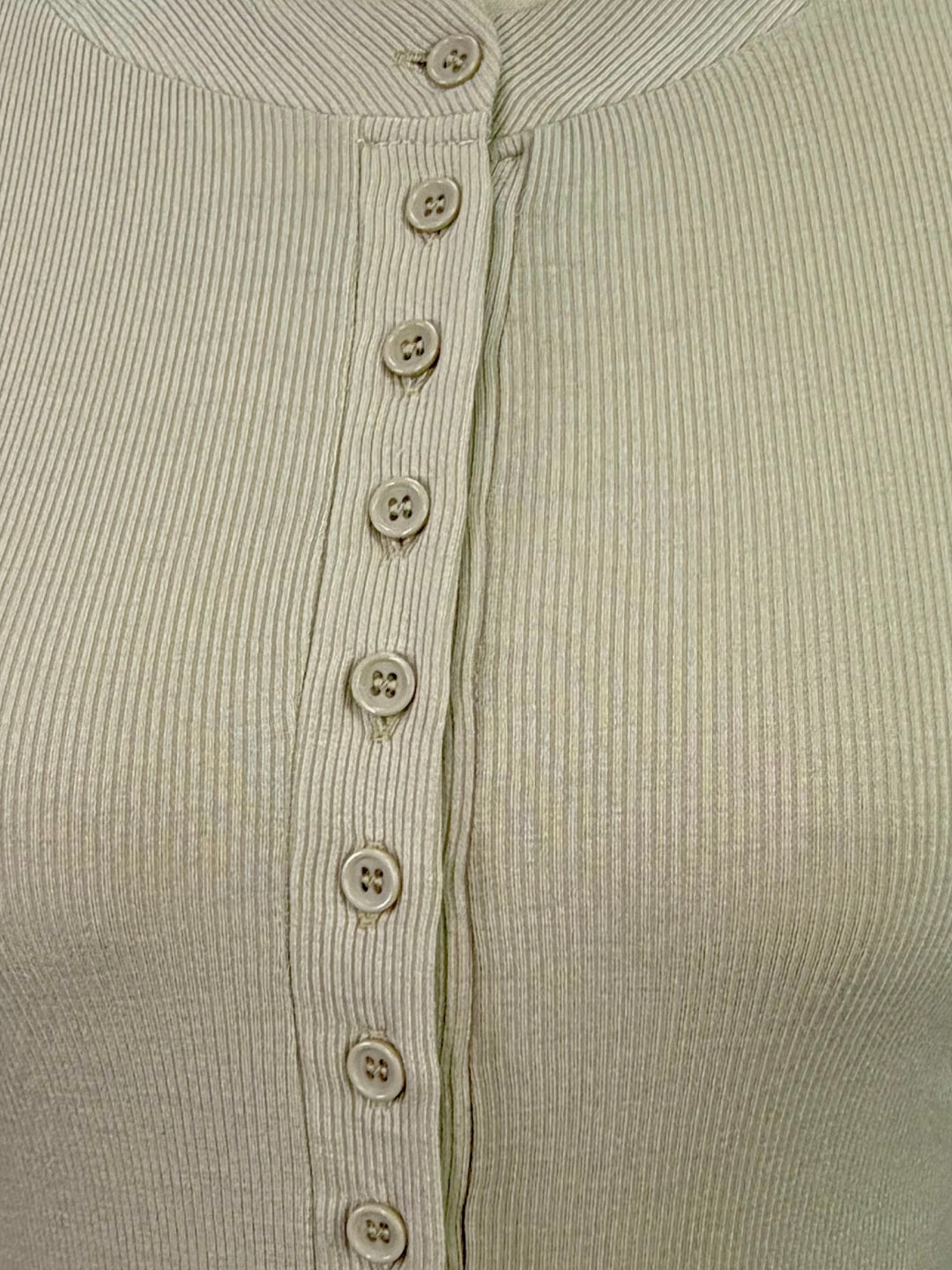 Mint Button Down Fitted Top