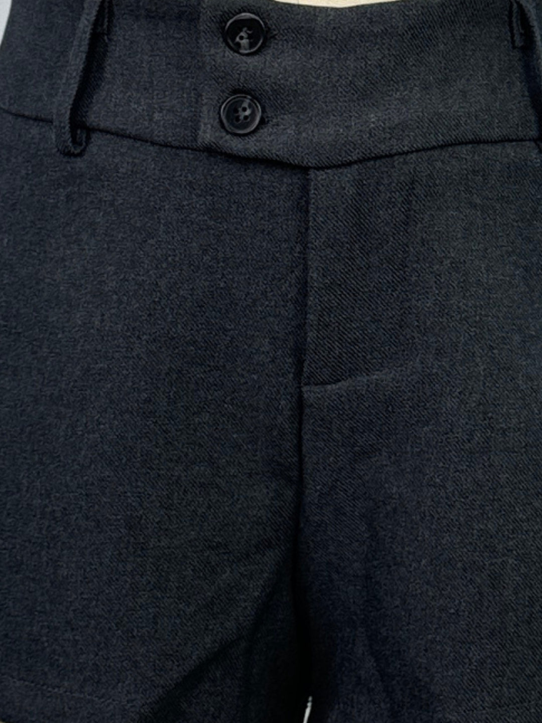Charcoal High Waisted Structured Shorts