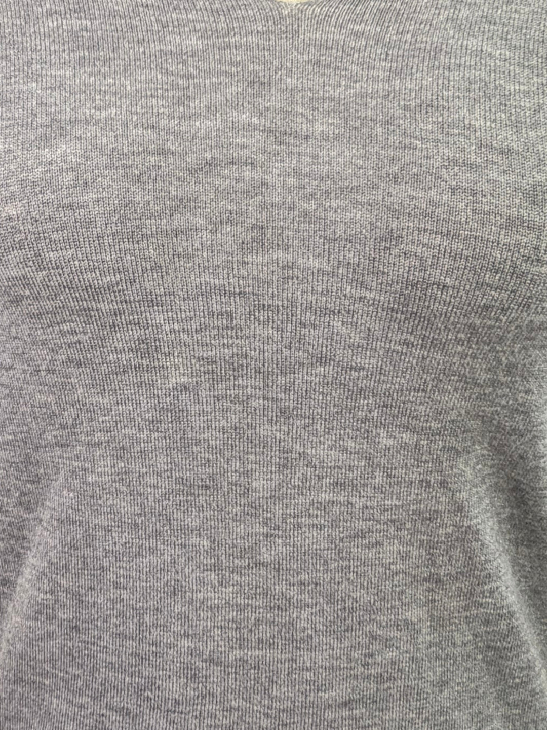 Grey V Notch Neck Fitted Top