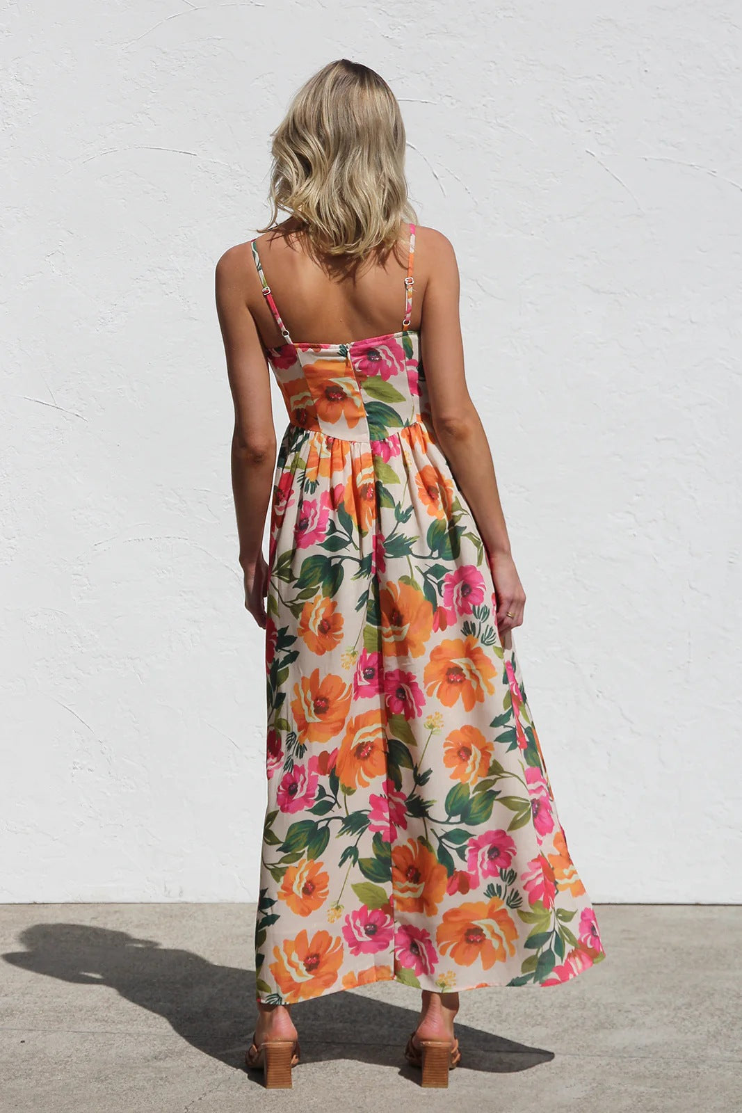 Multi Strappy Floral Printed Vacation Dress