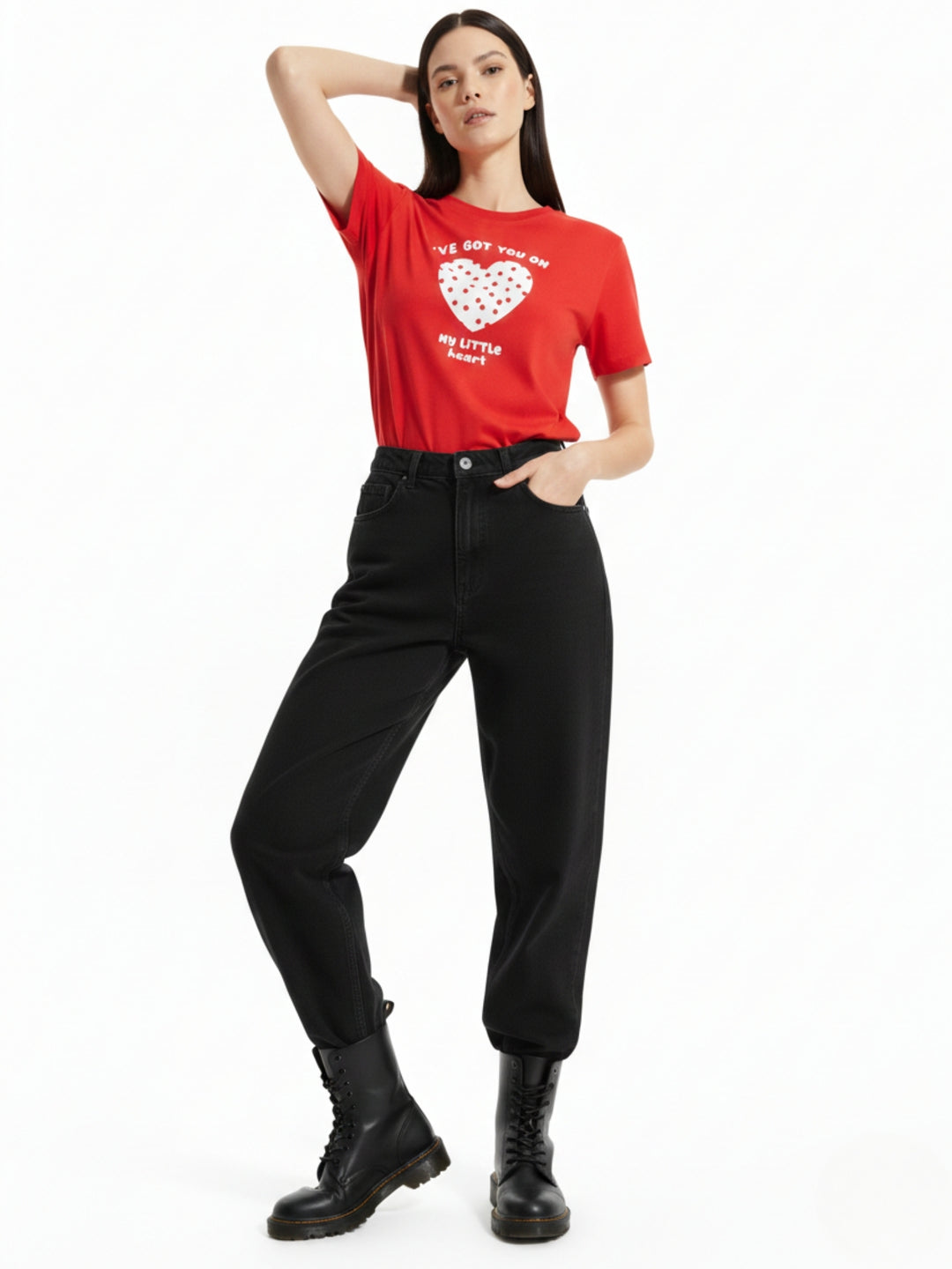 Red Short Sleeves Crew Neck T-Shirt