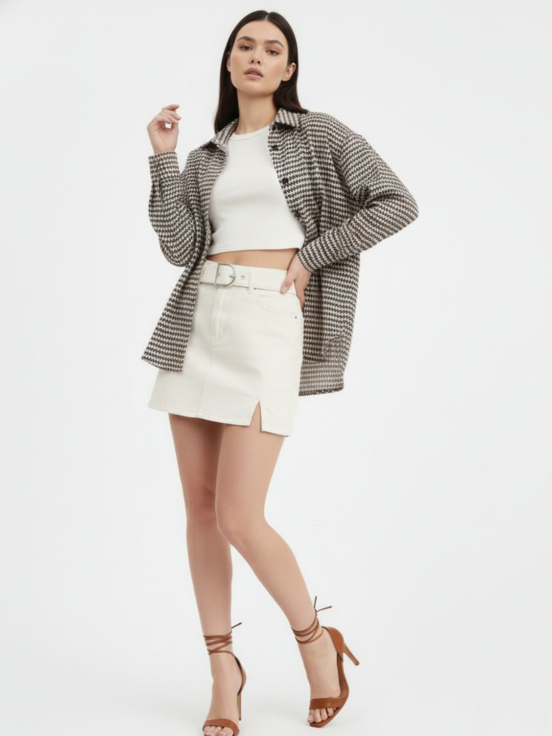 Multi Geometric Printed Button Down Shirt