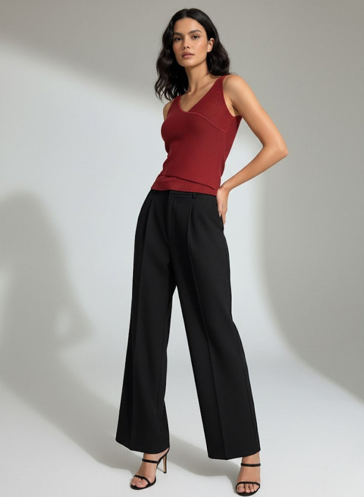 Wine Wrap Flat Knit Tank