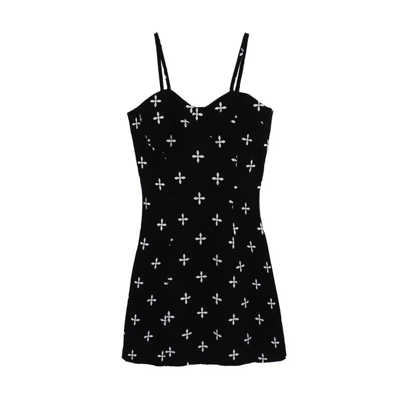 Black Floral Printed Dress
