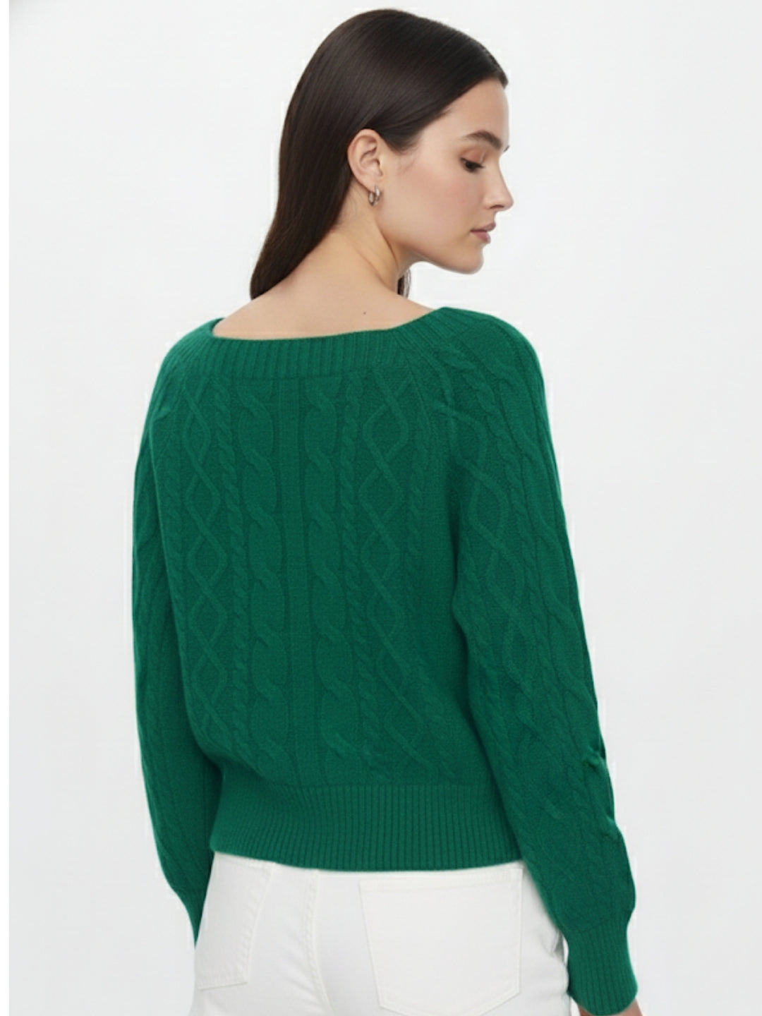 Green Full Sleeve Round Neck Sweater