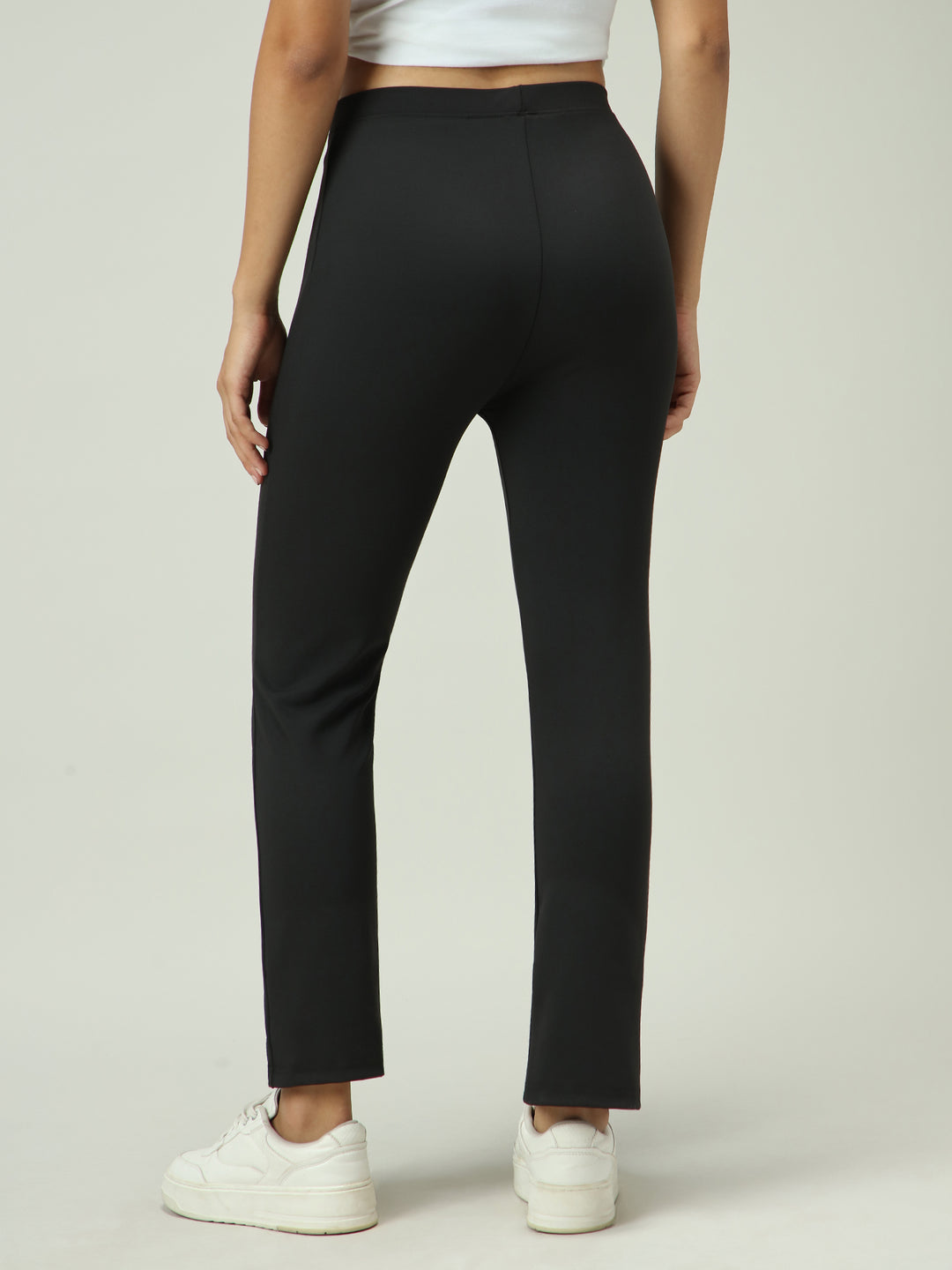 Black Front Slit Leggings