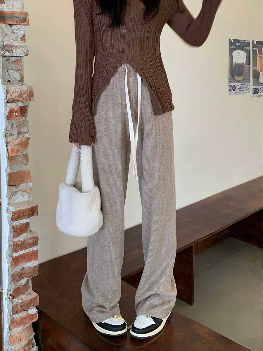 Khaki Soft Solid Pants