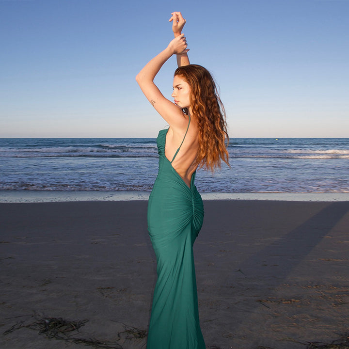Green Bodycon Slip Dress