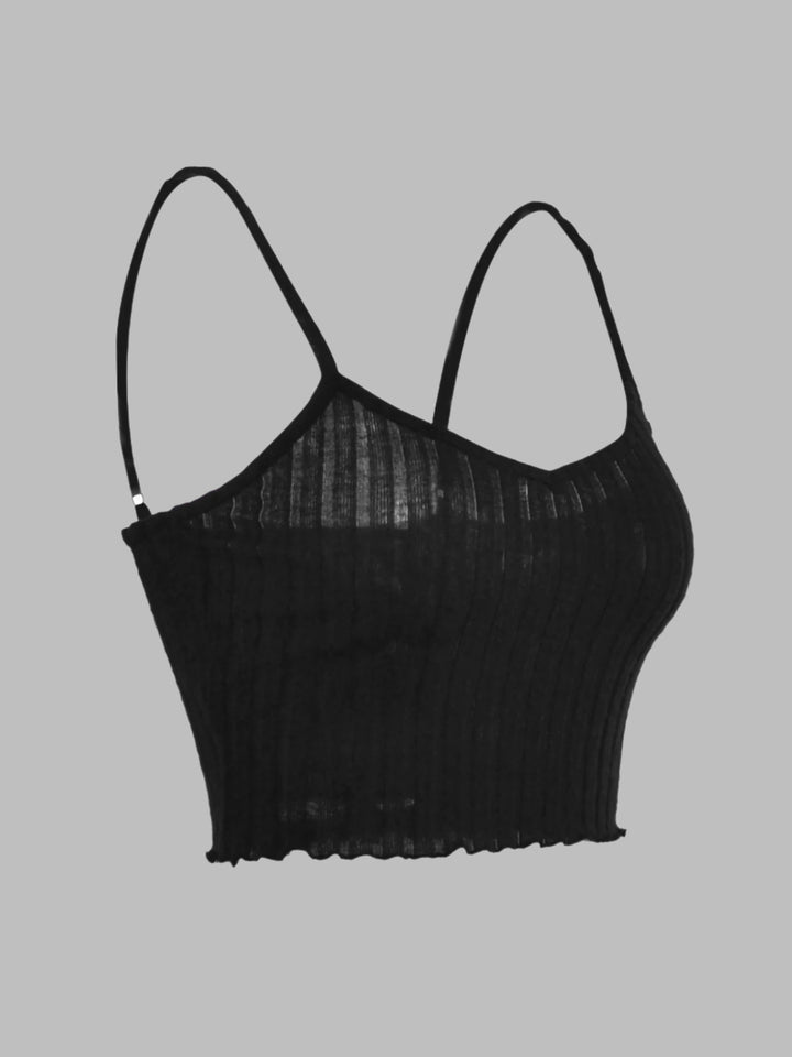Black Lace Crop Top