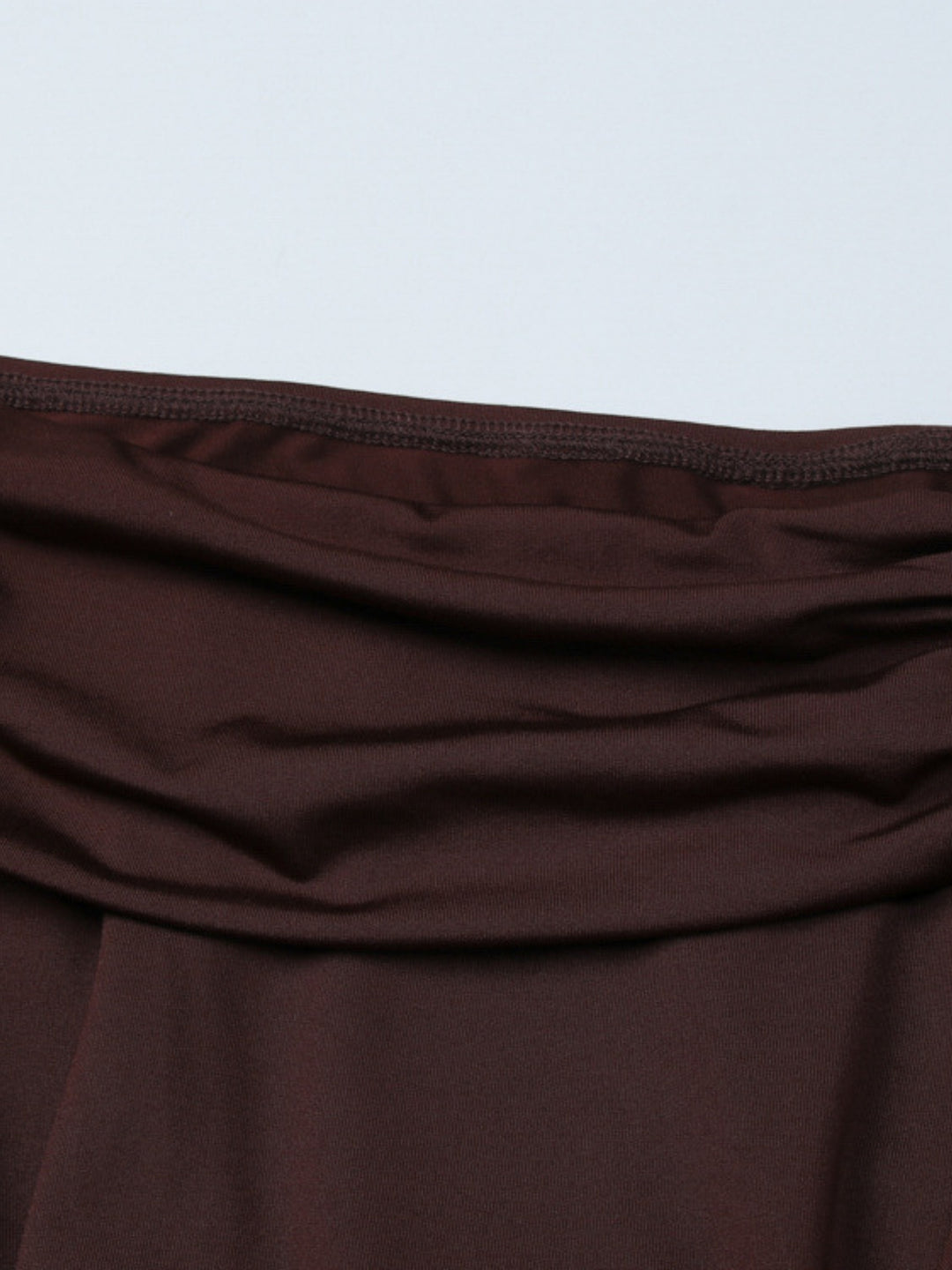 Brown Fitted Top And Asymmetrical Hem Skirt