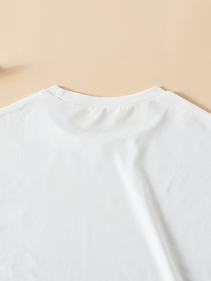 White Heart Print Tshirt