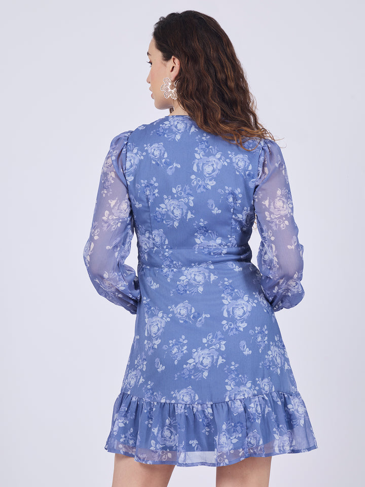 Blue Mini Aline Dress