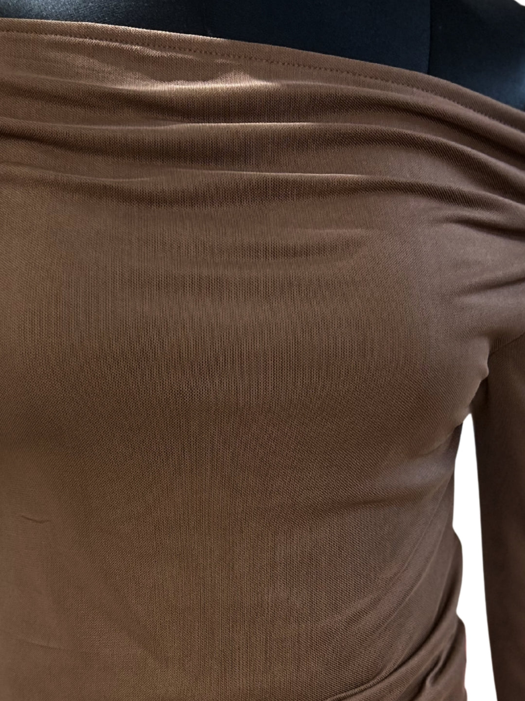 Brown Asymmetrical Top