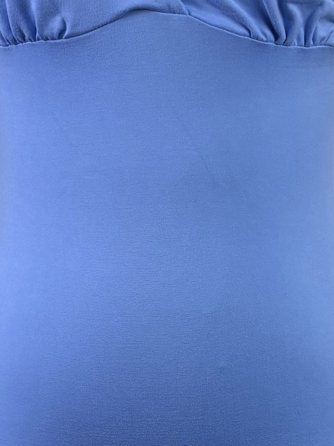 Blue Plunge Neck Dress With Asymmetric Hem
