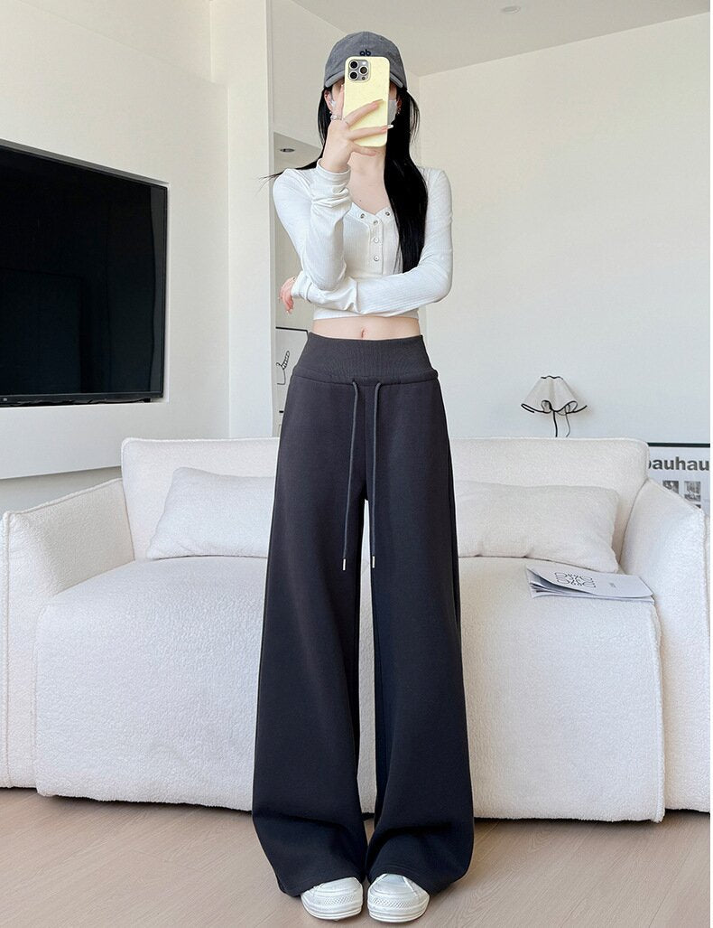 Navy Blue Baggy Fit Elasticated Drawstring Joggers