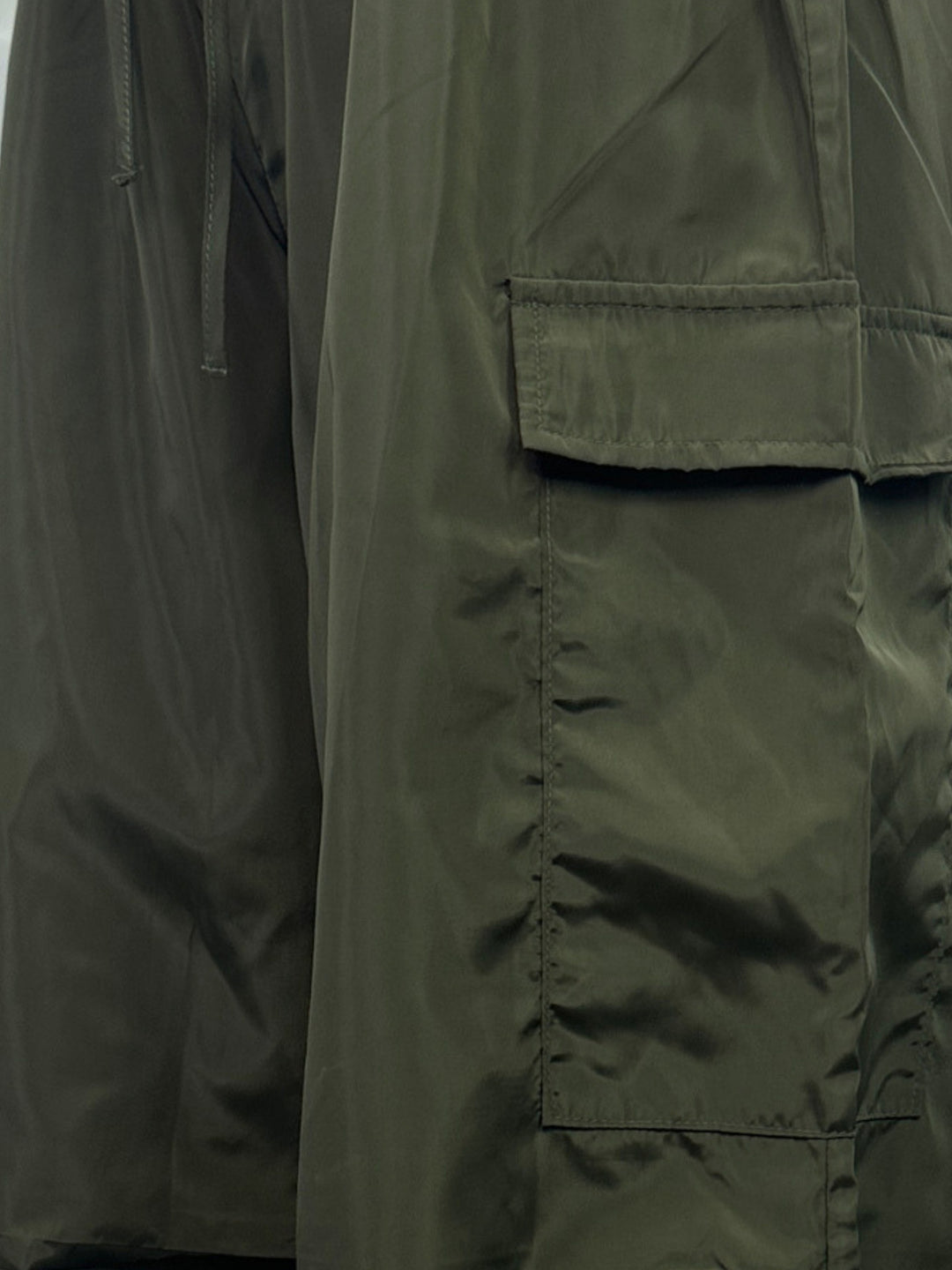 Olive Cargo Styled Parachute Pants