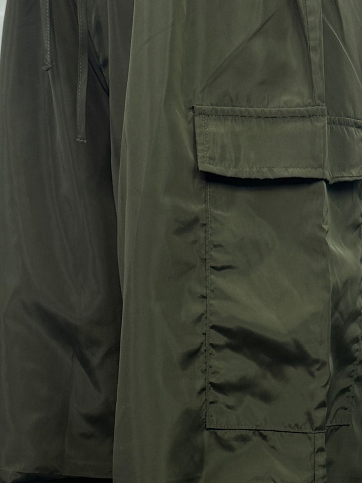 Olive Cargo Styled Parachute Pants