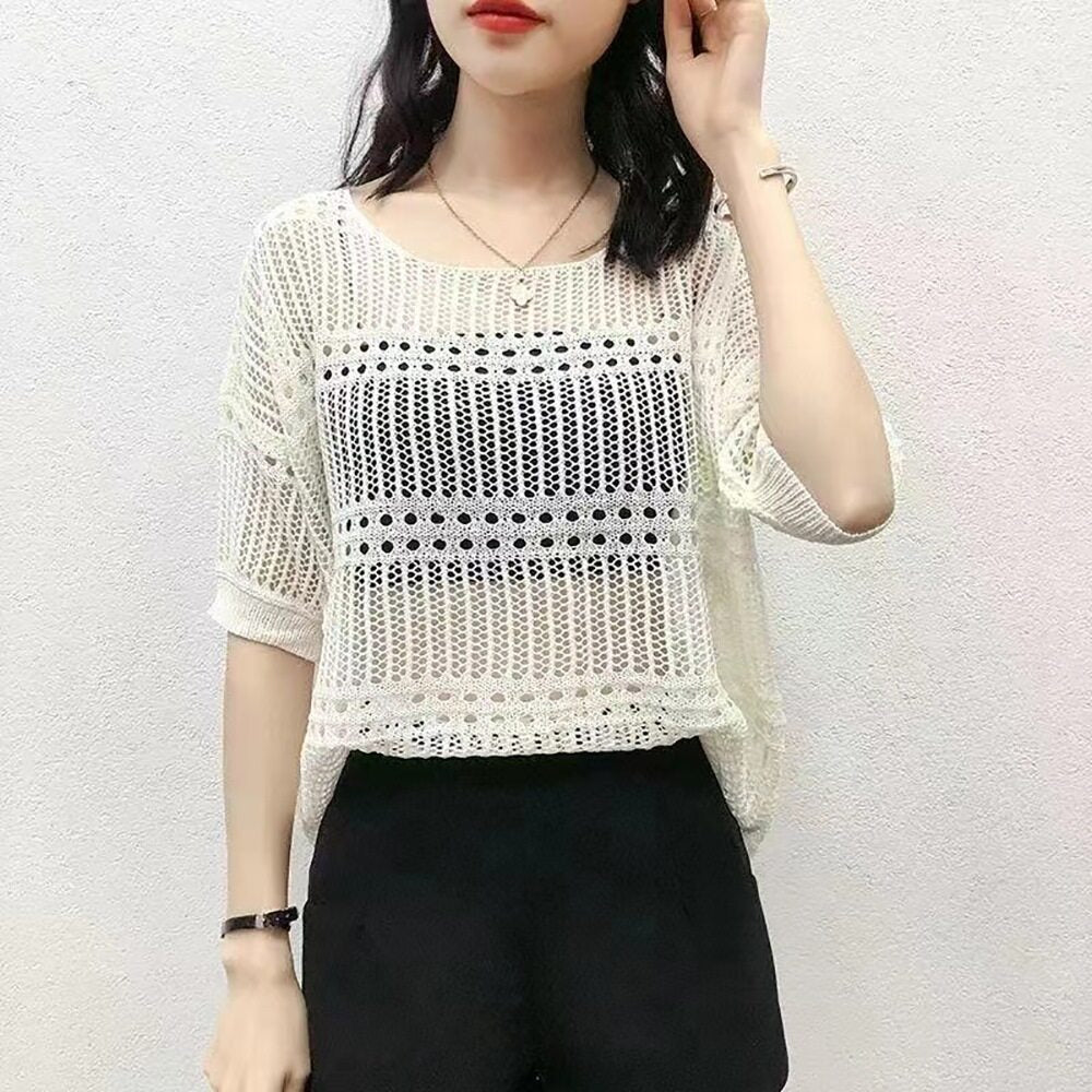 White Crochet Top