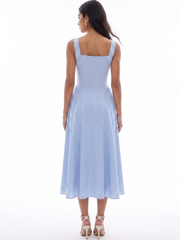 Off White Short Sleeve V Neck Printed Dress