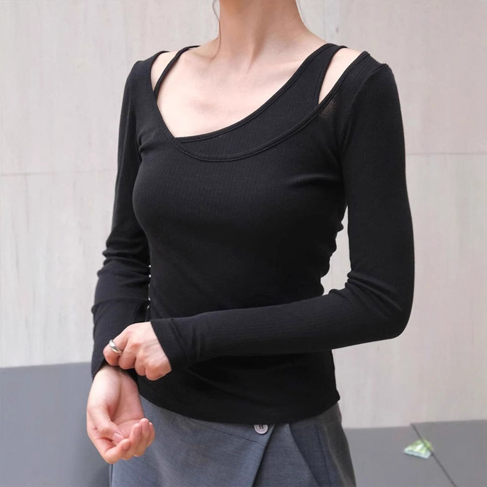 Black Dual Strap Solid Top