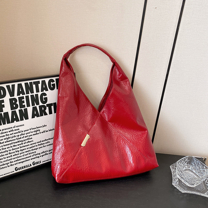 Magenta Triangle Cut-Out Tote Bag